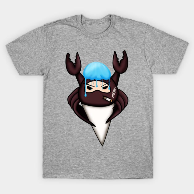 Snow Cone Spy Crab Cherry T-Shirt by Blackmoonrose13